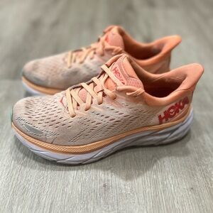 Hoka Clifton 8 Cantaloupe Silver Peony Sneakers